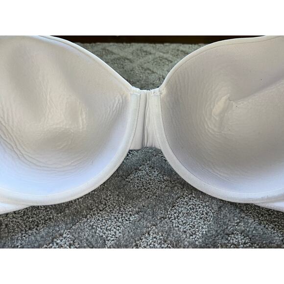 44C Vanity Fair Bra T-Shirt Beauty Back Full Figure Underwire Smoothing White - Picture 5 of 9
